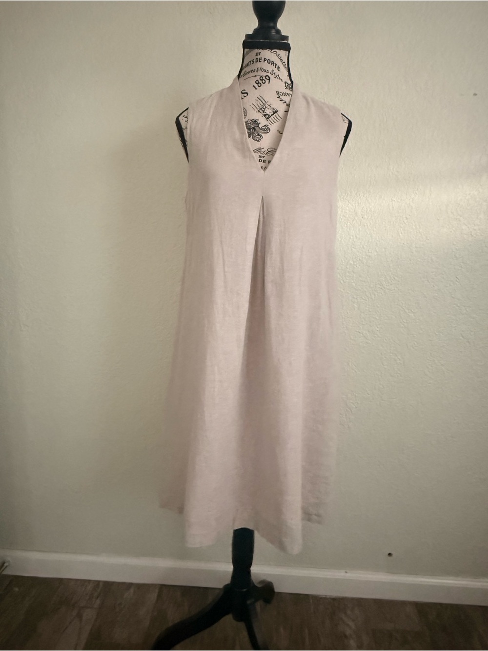 Tommy Bahama cream linen Sleeveless Midi Dress